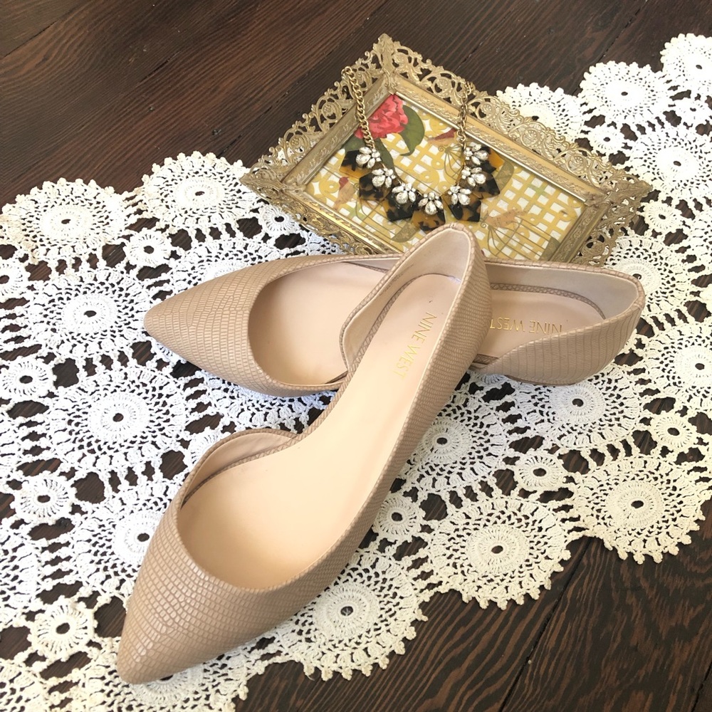 Nine West | Snakeskin D’Orsay Flats 8 - Picture 7 of 8